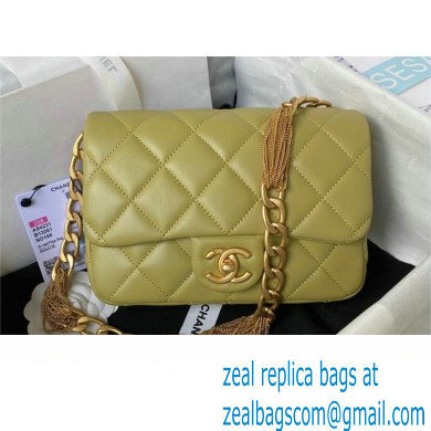 Chanel Lambskin & Gold-Tone Metal small flap bag yellow AS4231 2023